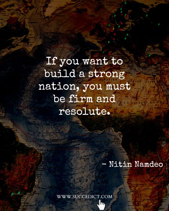 quotes to build a strong nation by nitin namdeo