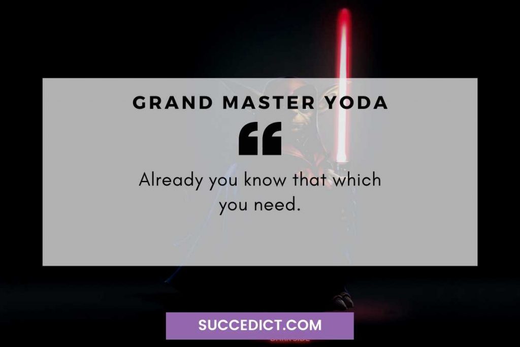 already you know master yoda quotes