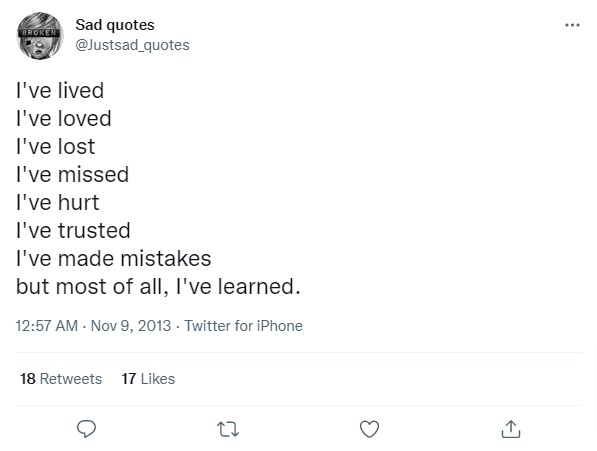 51 Sad Twitter Quotes Sad Tweets About Love With Images