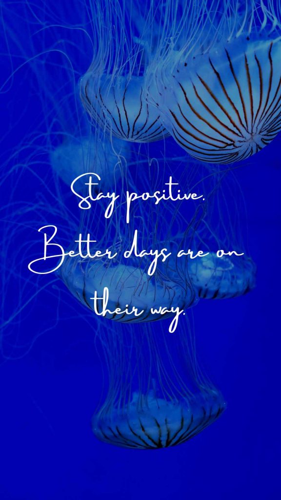 wallpaper positive blue aesthetic quotes