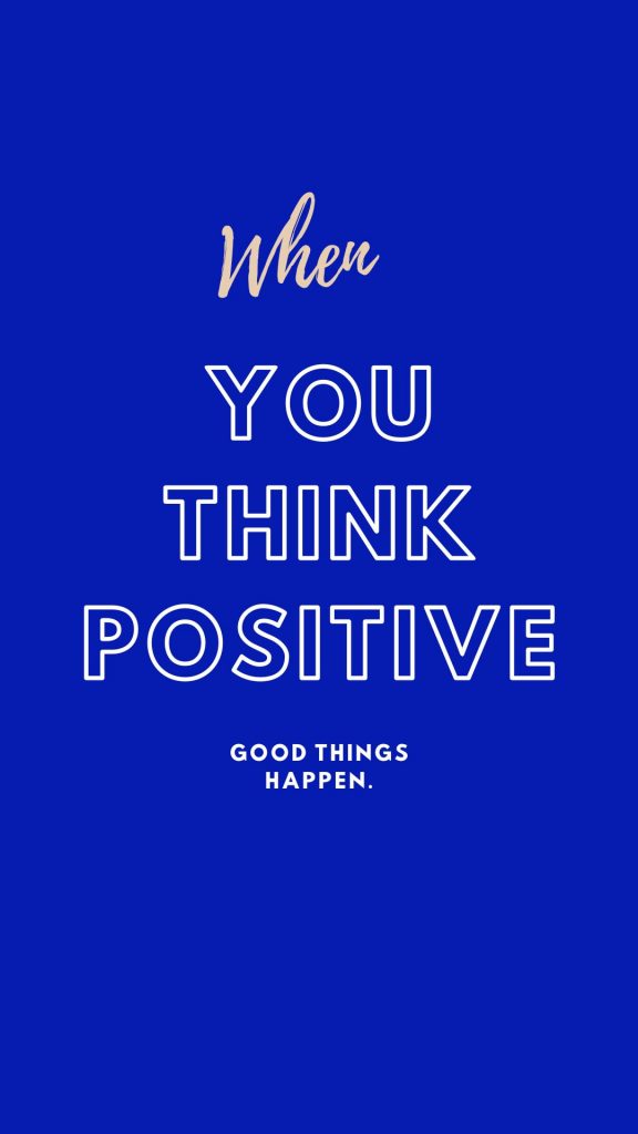 stay positive blue aesthetic