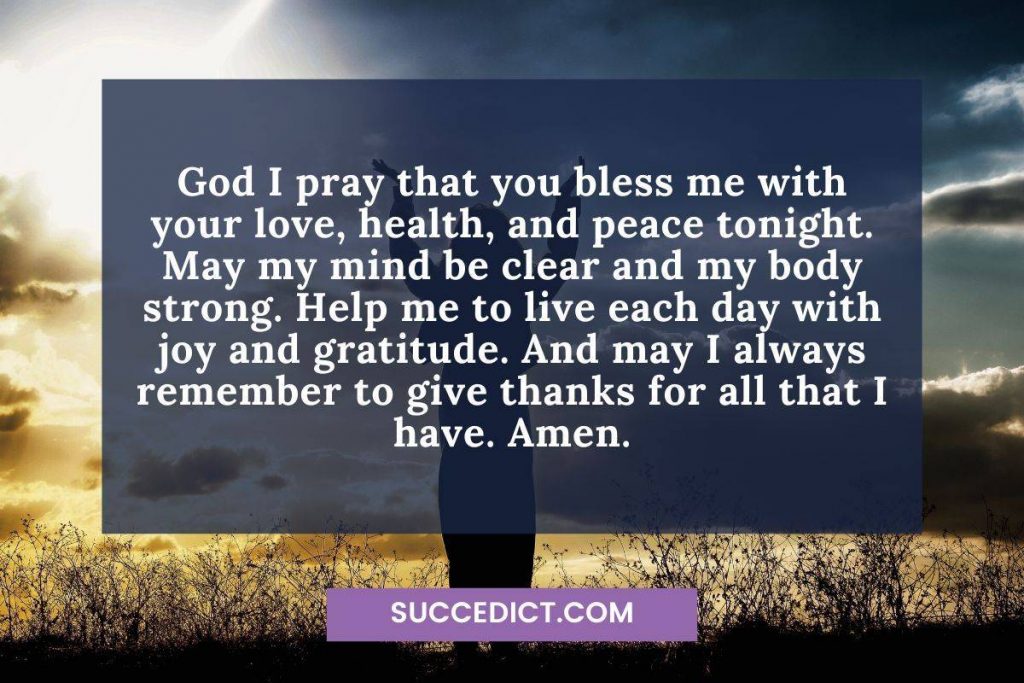 good night prayer to god