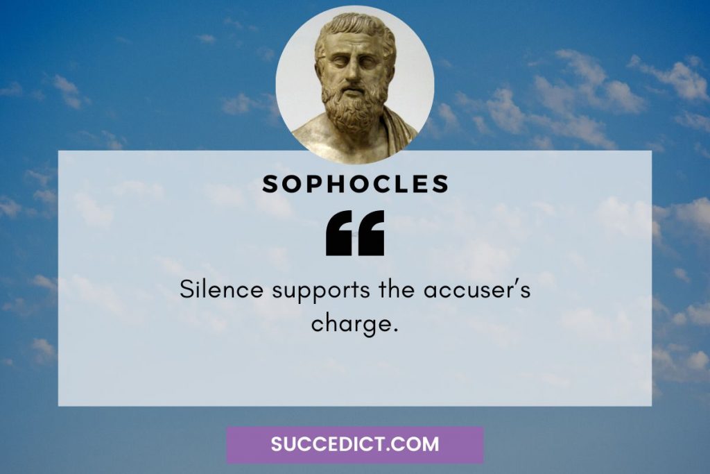 sophocles quotes about silence