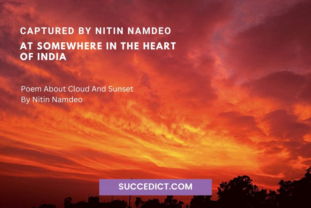 poem about cloud and sunset by nitin namdeo